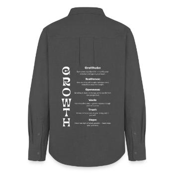 Growth Development - Women's Oxford Shirt - anthracite - Back - AI Model Female 172 light (172cm)