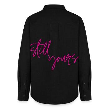 Still Yours Valentines Day - Women's Oxford Shirt - black - Back - AI Model Female 172 light (172cm)