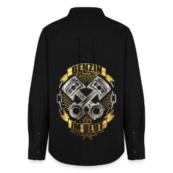 Screwdriver - hobbyist - car mechanic - tuning - Women's Oxford Shirt - black - Back - AI Model Female 172 light (172cm)