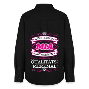 Quality feature Mia simply first-class - Women's Oxford Shirt - black - Back - AI Model Female 172 light (172cm)