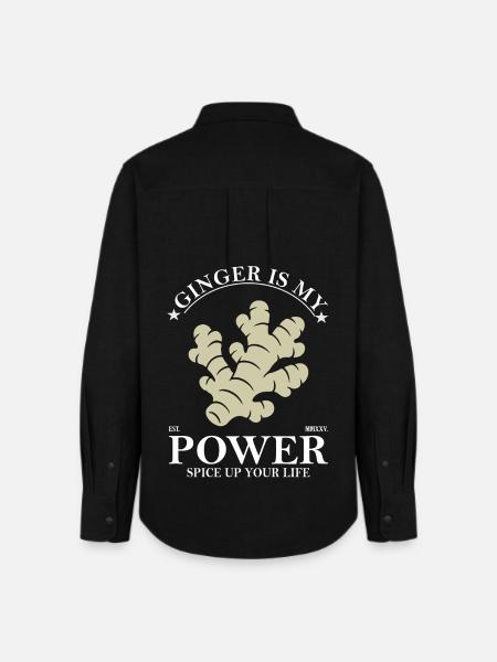 Ingwer ist meine Kraft Design - Frauen Oxford Hemd - Schwarz