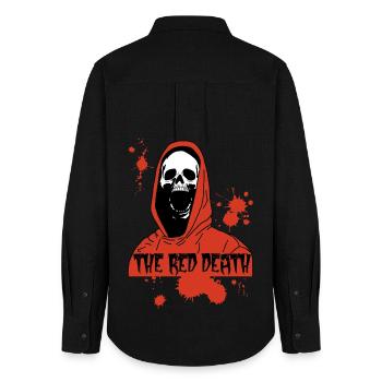 The Red Death - Women's Oxford Shirt - black - Back - AI Model Female 172 light (172cm)