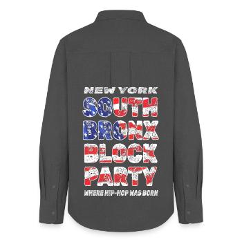 The Birth Of Hip-Hop - Women's Oxford Shirt - anthracite - Back - AI Model Female 172 light (172cm)