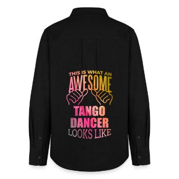 Tango - Women's Oxford Shirt - black - Back - AI Model Female 172 light (172cm)