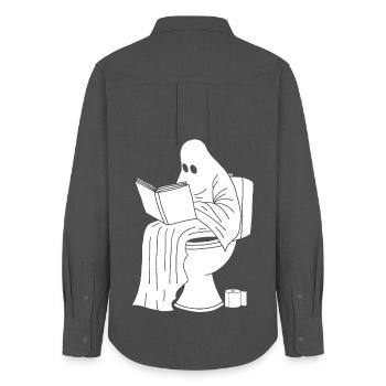 The Ghost Break - Women's Oxford Shirt - anthracite - Back - AI Model Female 172 light (172cm)