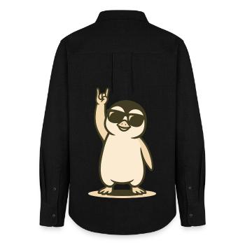 Polar Rocker Chick - Women's Oxford Shirt - black - Back - AI Model Female 172 light (172cm)