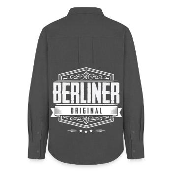 Berliner Original - Berlin - Women's Oxford Shirt - anthracite - Back - AI Model Female 172 light (172cm)