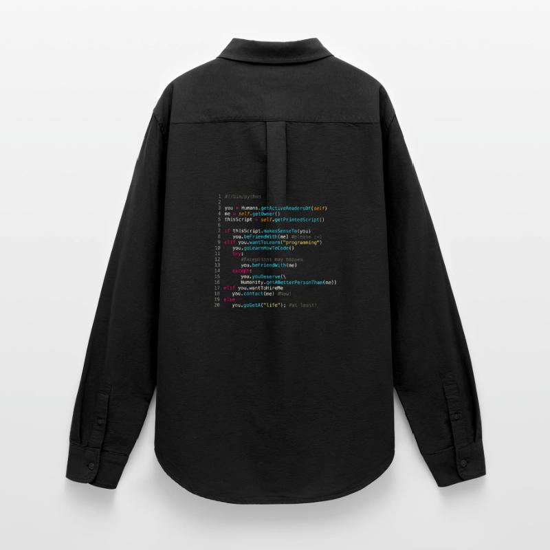Être amis avec les programmeurs (en Python) Chemise Oxford Femme