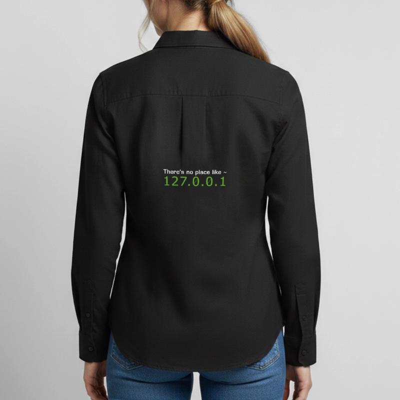 theres no place like home Code programmer Admin Chemise Oxford Femme
