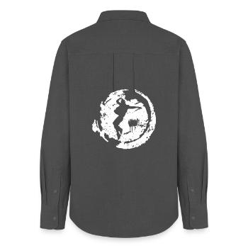 break dancing - Women's Oxford Shirt - anthracite - Back - AI Model Female 172 light (172cm)