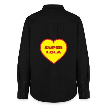 Super Lola - Women's Oxford Shirt - black - Back - AI Model Female 172 light (172cm)