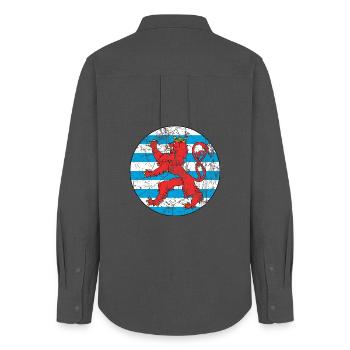 aeronautics Luxembourg Luxembourg air force - Women's Oxford Shirt - anthracite - Back - AI Model Female 172 light (172cm)