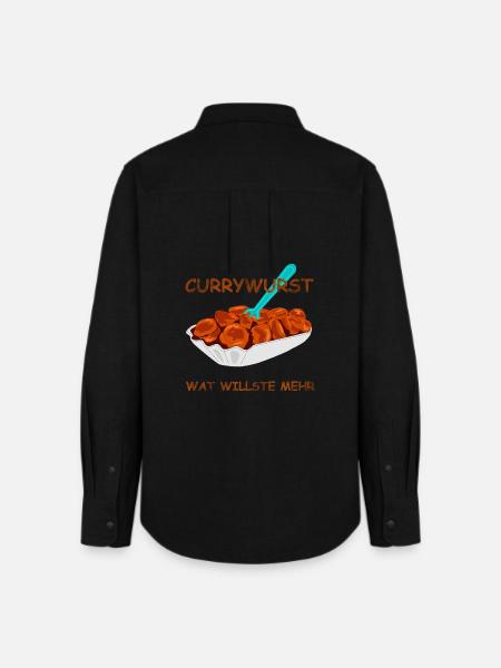 speise currywurst spruch - Frauen Oxford Hemd - Schwarz