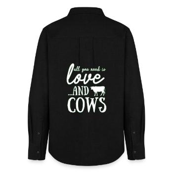 Farmer - Women's Oxford Shirt - black - Back - AI Model Female 172 light (172cm)