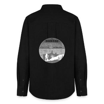 I go hiking - Brocken Harz - Women's Oxford Shirt - black - Back - AI Model Female 172 light (172cm)