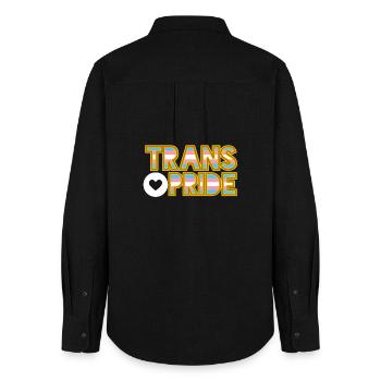 Transgender pride - Women's Oxford Shirt - black - Back - AI Model Female 172 light (172cm)