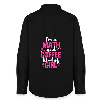 Math Teacher Student Math - Women's Oxford Shirt - black - Back - AI Model Female 172 light (172cm)