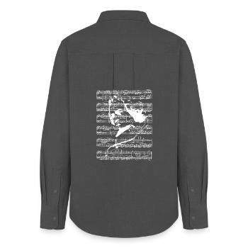 Beethoven - Women's Oxford Shirt - anthracite - Back - AI Model Female 172 light (172cm)