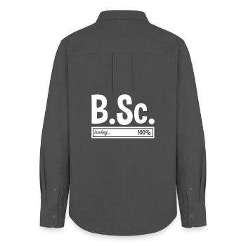 Bachelor of Science B.Sc. graduation - Women's Oxford Shirt - anthracite - Back - AI Model Female 172 light (172cm)