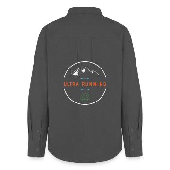 Ultra Running - Women's Oxford Shirt - anthracite - Back - AI Model Female 172 light (172cm)