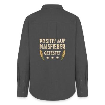 Maisfieber Landwirtschaft Mais Maisernte Bauer - Frauen Oxford Hemd - Anthrazit - Hinten - AI Model Female 172 light (172cm)