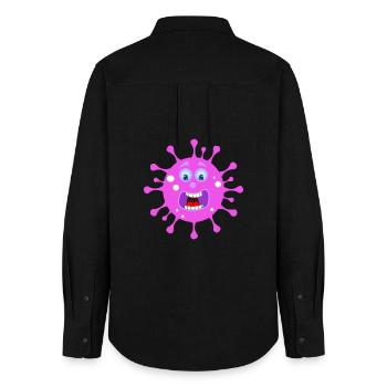 DESTROY CORONA CORONA BUSTERS VERNIETIG - Women's Oxford Shirt - black - Back - AI Model Female 172 light (172cm)