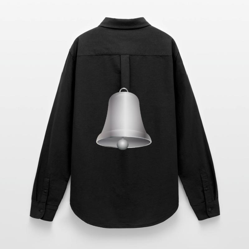 große silberfarbene Kirchen Glocke oder Glöckchen Frauen Oxford Hemd