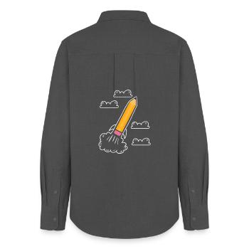 First day of school school start school beginning school - Women's Oxford Shirt - anthracite - Back - AI Model Female 172 light (172cm)