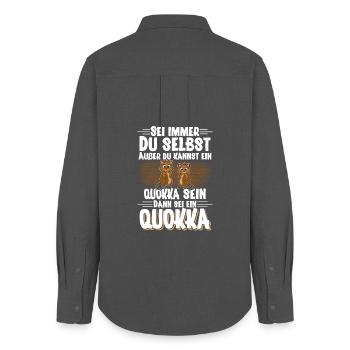 Quokka - Women's Oxford Shirt - anthracite - Back - AI Model Female 172 light (172cm)