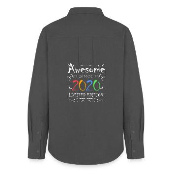 2020 - Vintage 2020 - Fantastic since 2020 - Women's Oxford Shirt - anthracite - Back - AI Model Female 172 light (172cm)