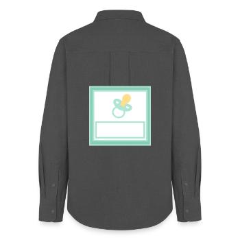 Personalize your own baby template - Women's Oxford Shirt - anthracite - Back - AI Model Female 172 light (172cm)