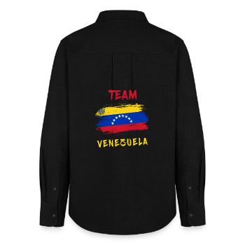 Team Venezuela - Women's Oxford Shirt - black - Back - AI Model Female 172 light (172cm)