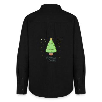 Joyeux Noël - Chemise Oxford Femme - noir - Dos - AI Model Female 172 light (172cm)