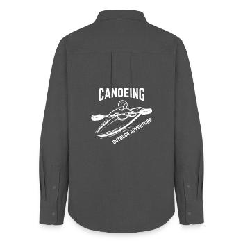 canoeing, kayaking, rafting - Women's Oxford Shirt - anthracite - Back - AI Model Female 172 light (172cm)
