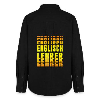 Conception de professeur d’anglais - Chemise Oxford Femme - noir - Dos - AI Model Female 172 light (172cm)