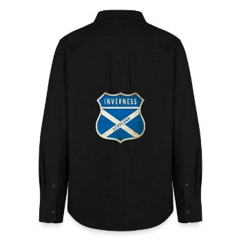 Inverness Schottland Wappen Design - Frauen Oxford Hemd - Schwarz - Hinten - AI Model Female 172 light (172cm)