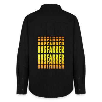 Busfahrer Design - Frauen Oxford Hemd - Schwarz - Hinten - AI Model Female 172 light (172cm)