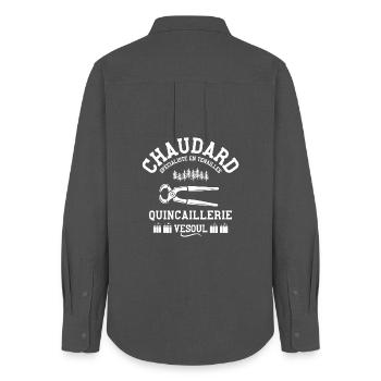 Seventh Company, 7th Company, Cult Film - Women's Oxford Shirt - anthracite - Back - AI Model Female 172 light (172cm)