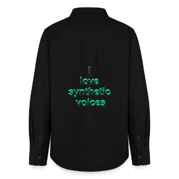 eletronische Musik, Love synthetic voices - Frauen Oxford Hemd - Schwarz - Hinten - AI Model Female 172 light (172cm)