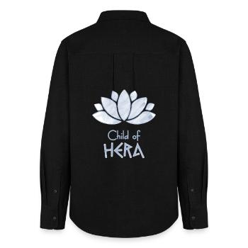 Child of Hera – Percy Jackson inspired design - Women's Oxford Shirt - black - Back - AI Model Female 172 light (172cm)
