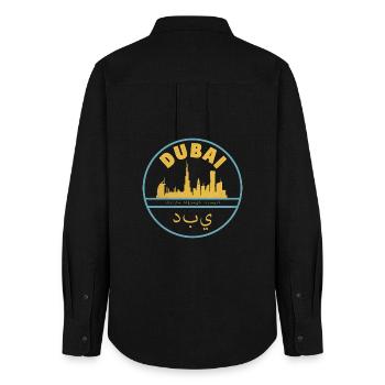 Dubai - Women's Oxford Shirt - black - Back - AI Model Female 172 light (172cm)