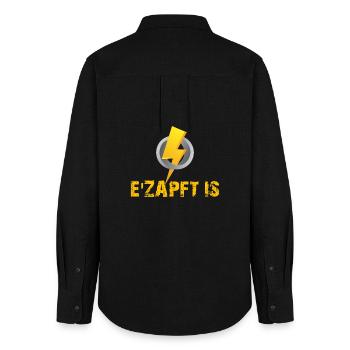 Electrifying lightning bolt design for clothing - Women's Oxford Shirt - black - Back - AI Model Female 172 light (172cm)