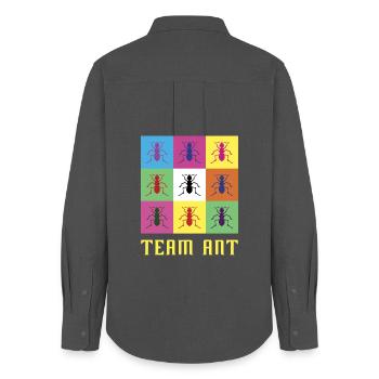 Team Ant - Women's Oxford Shirt - anthracite - Back - AI Model Female 172 light (172cm)