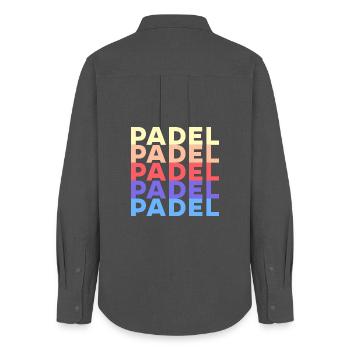 Padel Training Spruch Sportart Padelspiel Spieler - Frauen Oxford Hemd - Anthrazit - Hinten - AI Model Female 172 light (172cm)