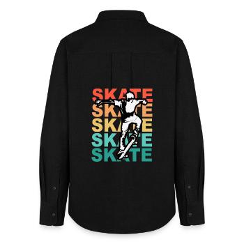 Skateboarding Cool Skater Boy Bunt - Frauen Oxford Hemd - Schwarz - Hinten - AI Model Female 172 light (172cm)
