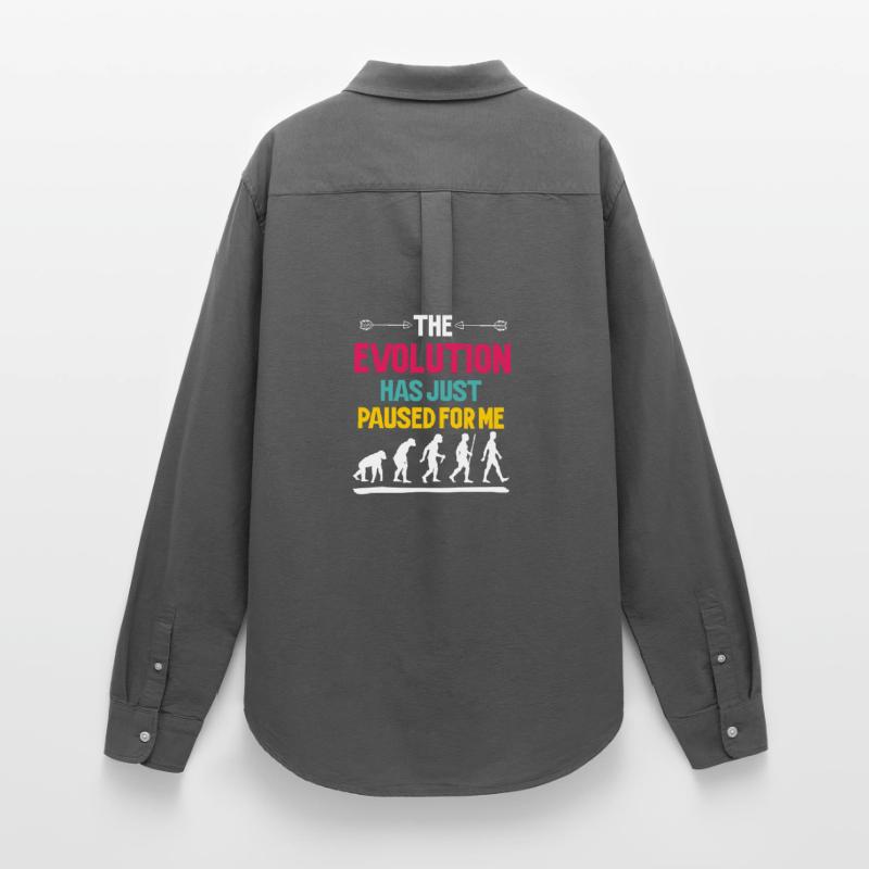 L'évolution s'est simplement arrêtée pour moi Chemise Oxford Femme