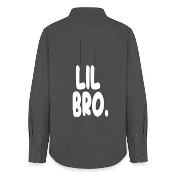 T-shirt Lil Bro Statement - Chemise Oxford Femme - charbon - Dos - AI Model Female 172 light (172cm)