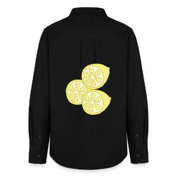 lemons - Women's Oxford Shirt - black - Back - AI Model Female 172 light (172cm)