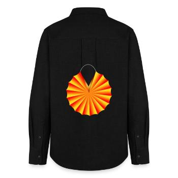 glowing lantern as a great party symbol - Women's Oxford Shirt - black - Back - AI Model Female 172 light (172cm)