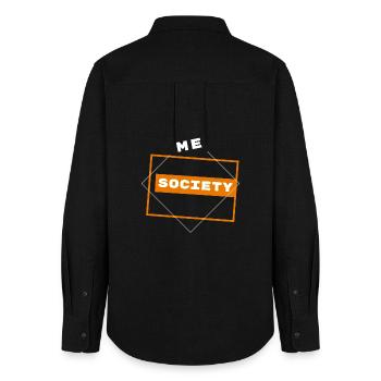 Chemise statement Society Me Out The Box - Chemise Oxford Femme - noir - Dos - AI Model Female 172 light (172cm)